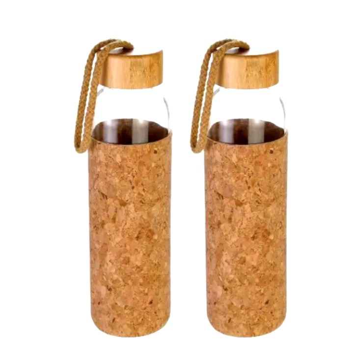 Glass Bottle with Cork Sleeve